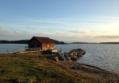 Båthus vid Gräsö Gård